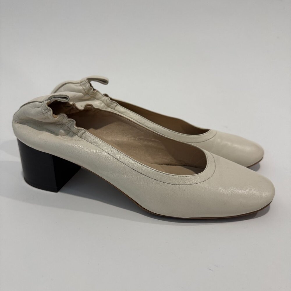 Everlane Italian Leather Day Heel in Bone